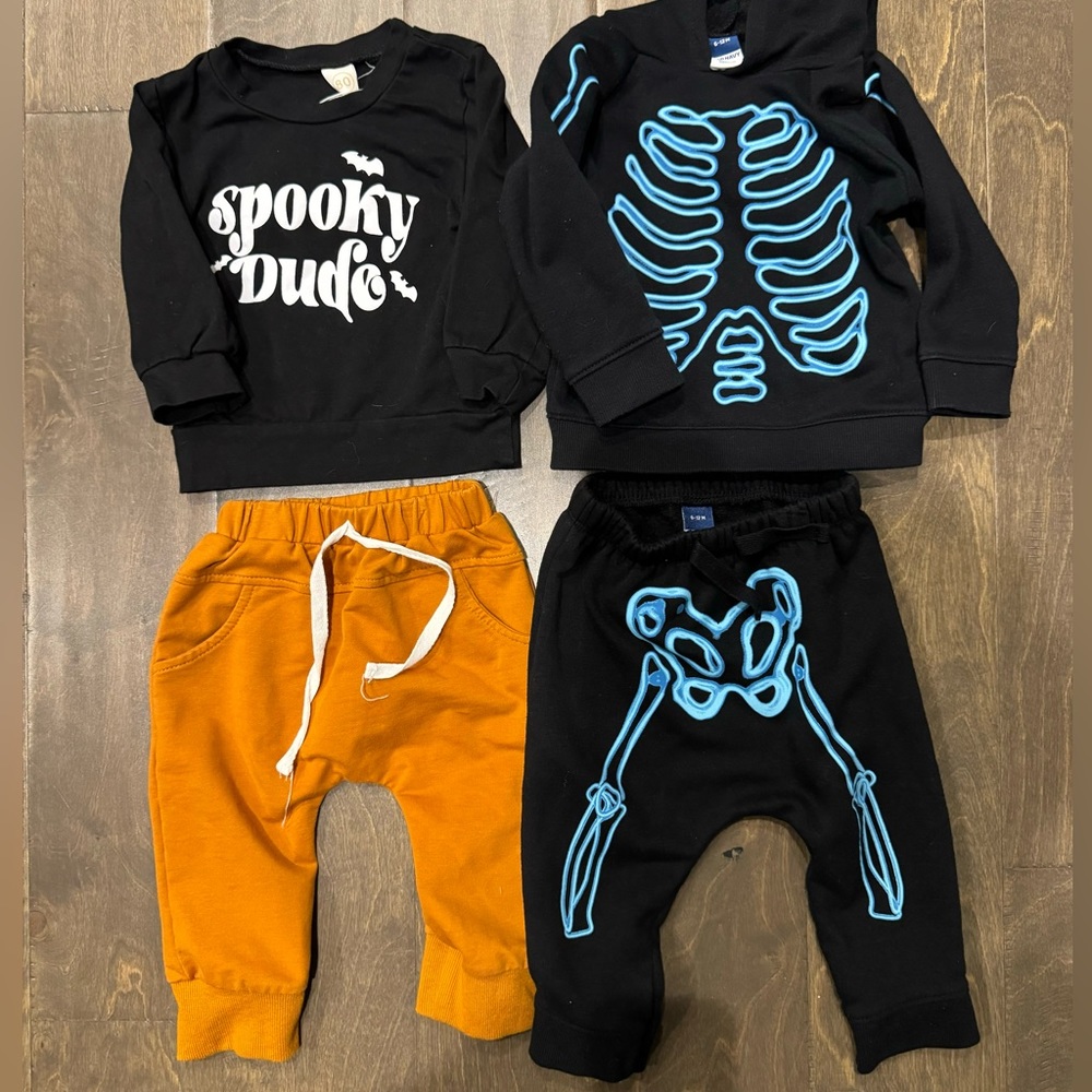 Halloween Spooky & Skeleton Sweatshirt Sets